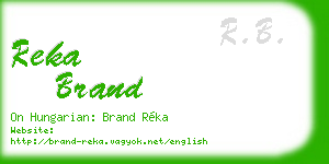 reka brand business card