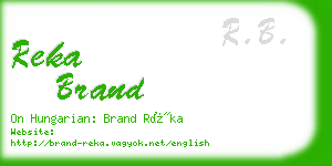 reka brand business card